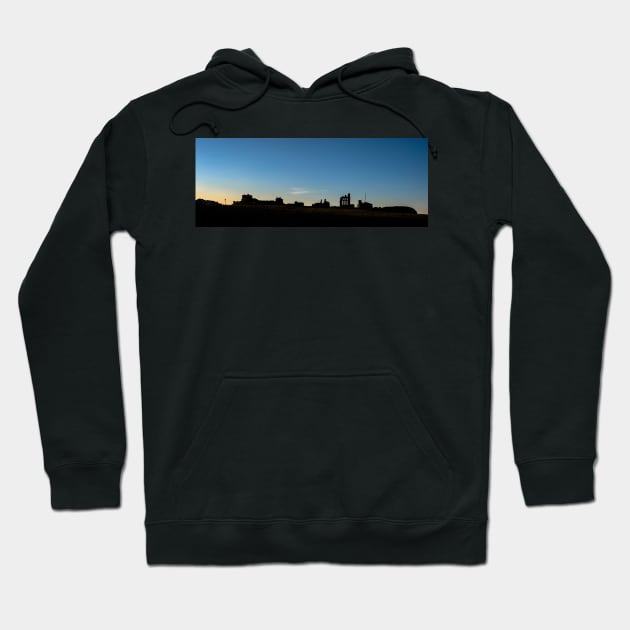 Tynemouth Priory Golden Hour Silhouette Hoodie by axp7884